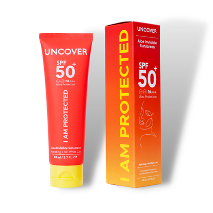 UNCOVER ALOE INVISIBLE SUNSCREEN SPF50+ PA+++ -80ml