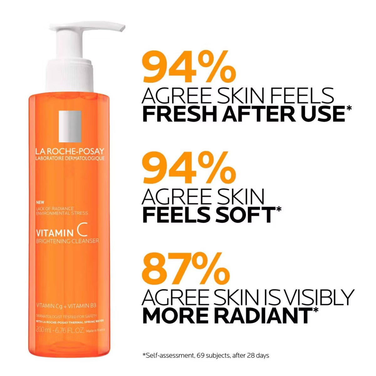 LA ROCHE POSAY BRIGHTENING VITAMIN C ANTIOXIDANT CLEANSER - 200ml