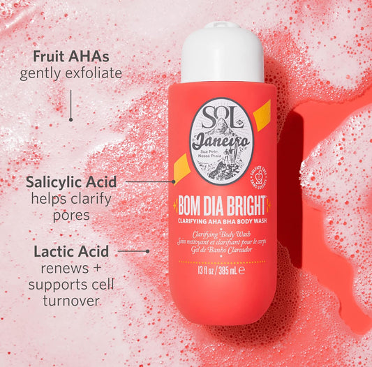 SOL DE JANEIRO BOM DIA BRIGHT AHA BHA BODY WASH - 385ml