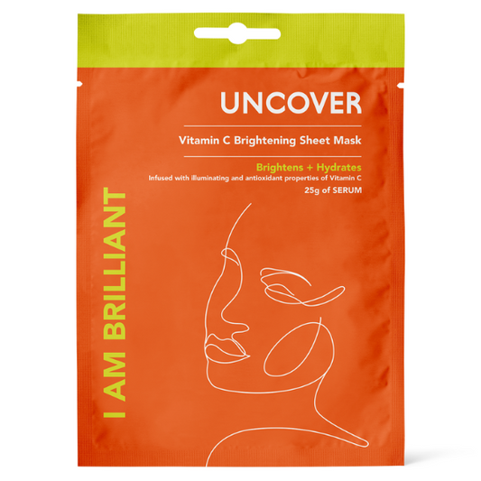 UNCOVER I AM BRILLIANT  VITAMIN C BRIGHTENING SHEET MASK