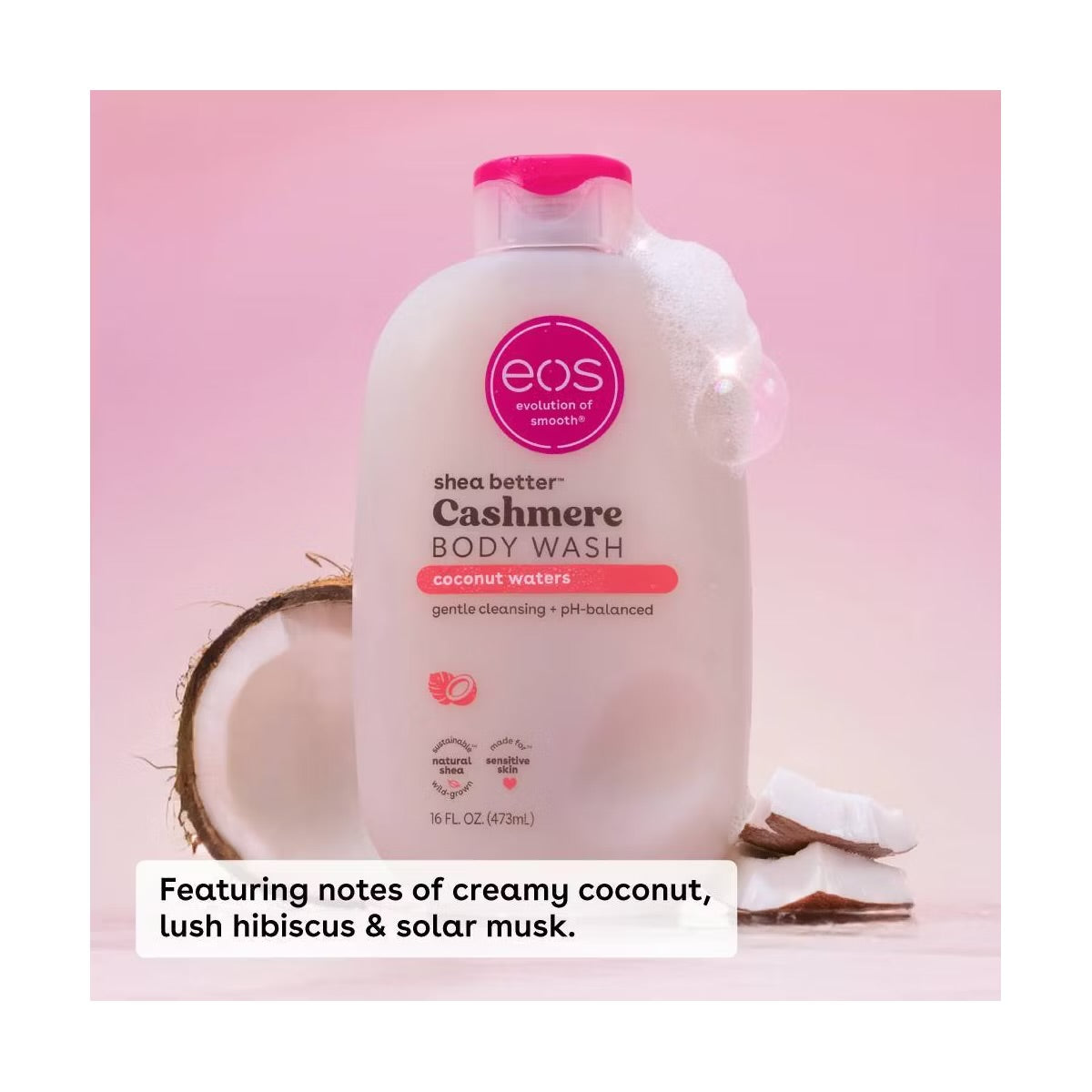 EOS SHEA BETTER COCONUT WATERS BODY WASH - 16oz
