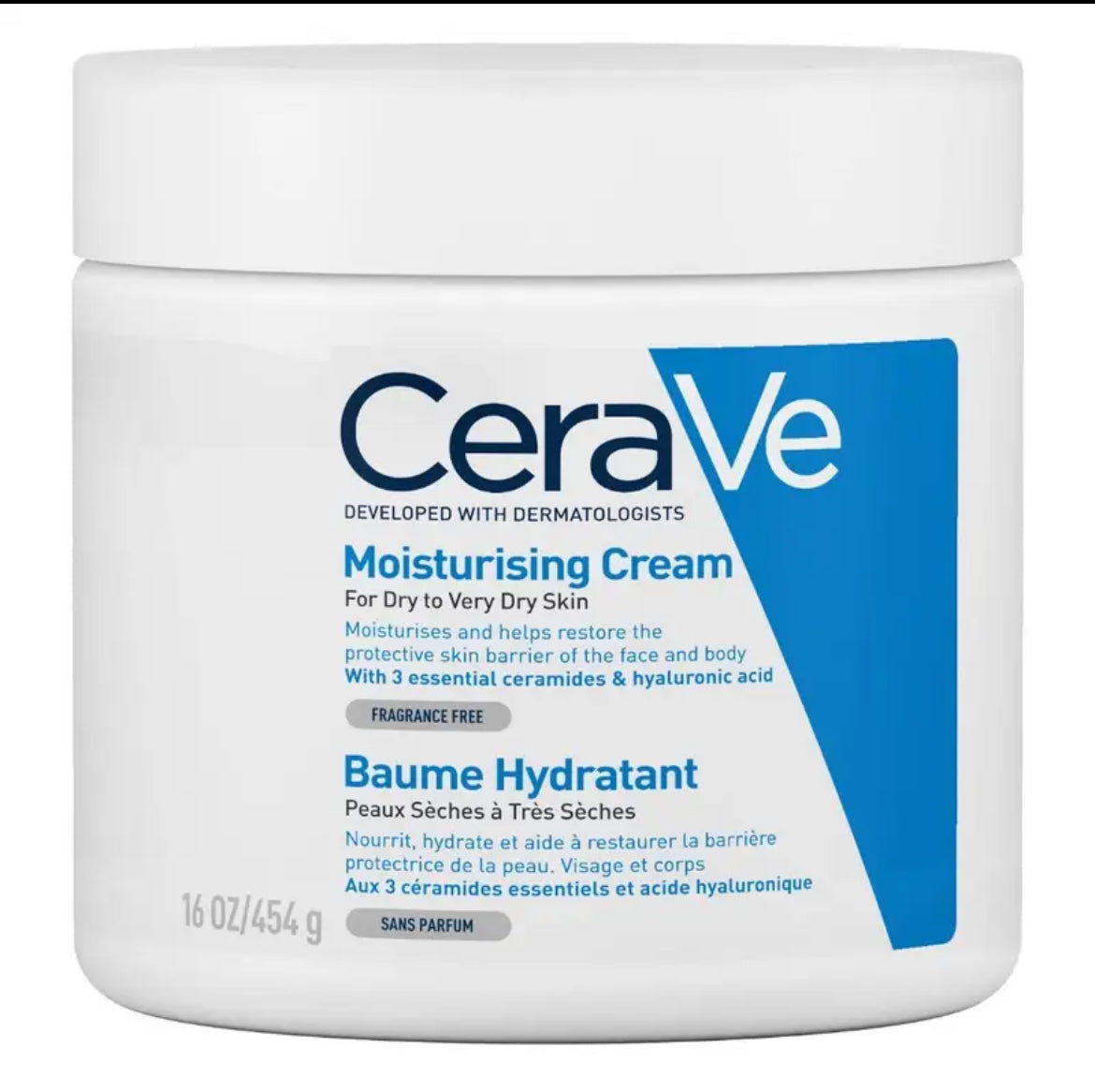 CERAVE MOISTURIZING CREAM FOR DRY AND NORMAL SKIN  - 16oz