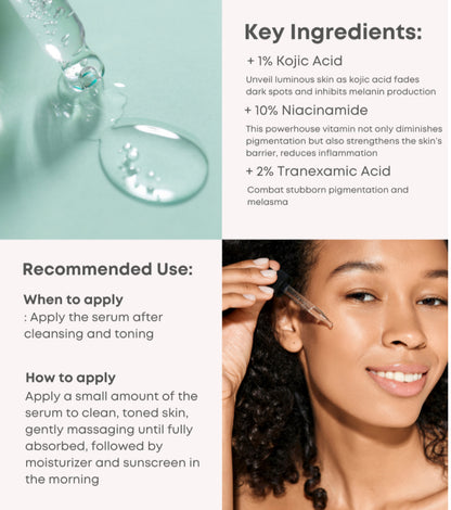NINELESS B-BOOST 1% KOJIC ACID SERUM - 30ml