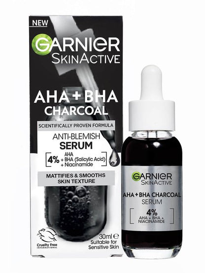 GARNIER PURE ACTIVE AHA BHA CHARCOAL SERUM - 30ml