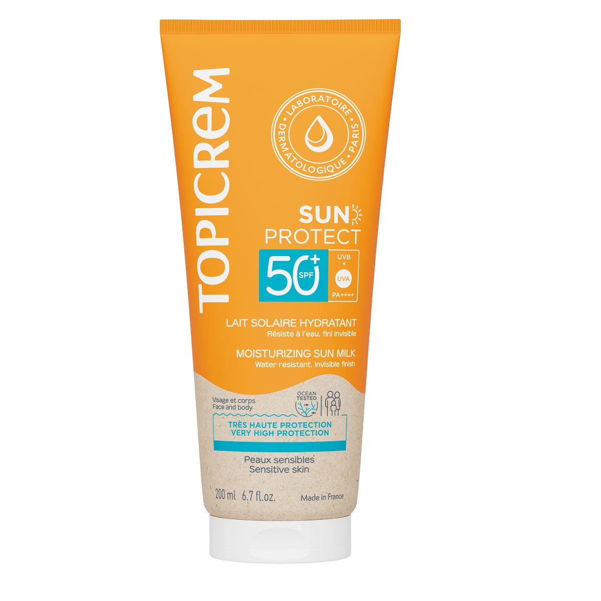 TOPICREM SUN PROTECT
MOISTURIZING SUN MILK SPF50+ - 200ml