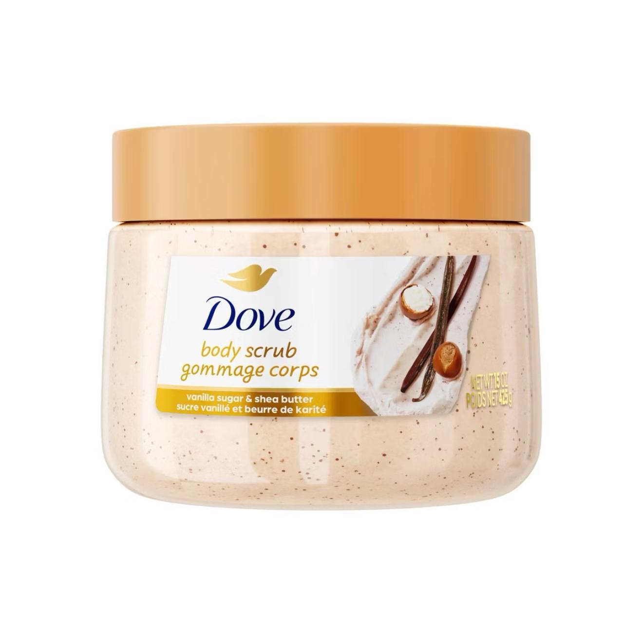 DOVE VANILLA SUGAR & SHEA BUTTER BODY SCRUB